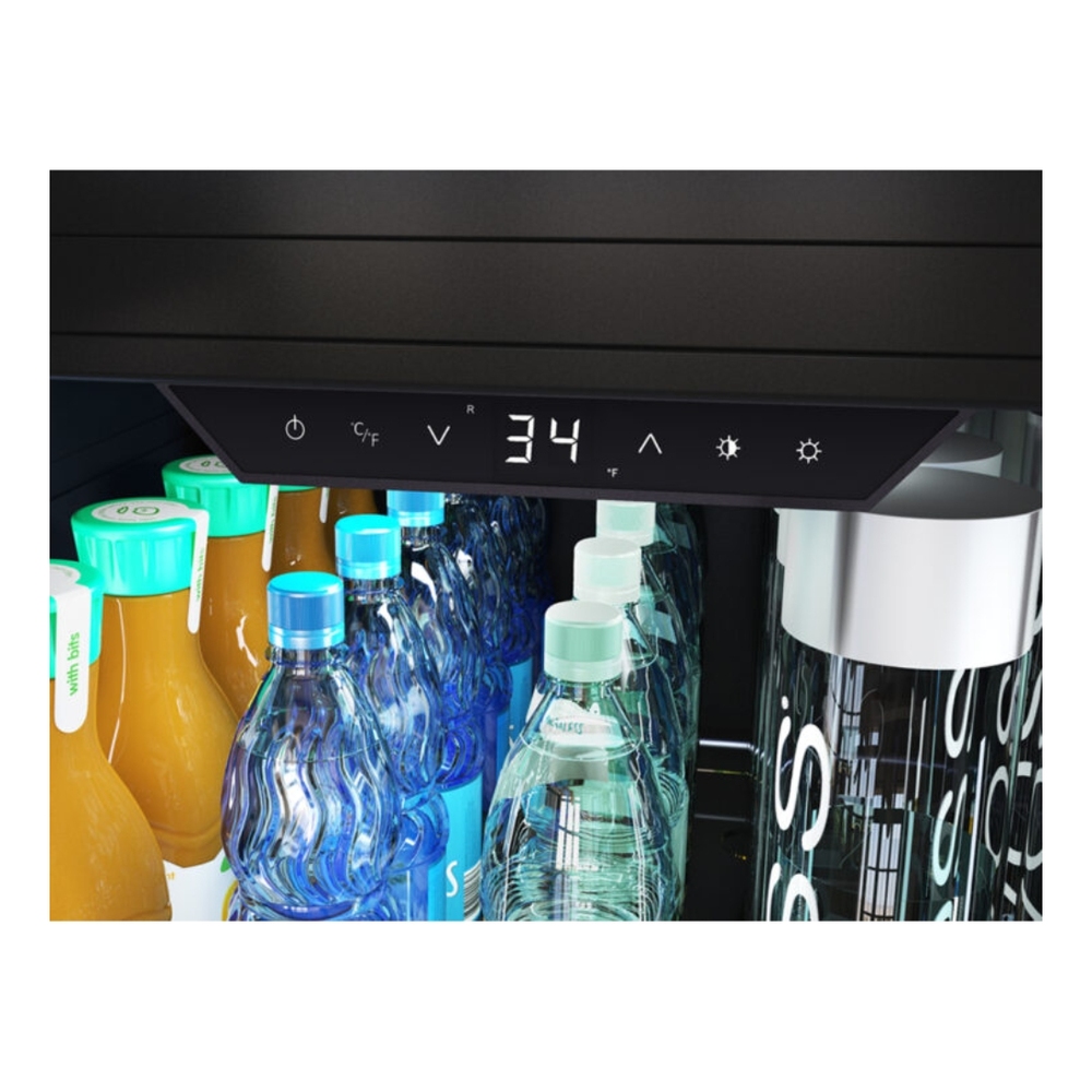 Zephyr PRB24F01BG 24 inch Single Zone Beverage Cooler with 14.9 cu. ft. Capacity, PreciseTemp™, Active Cooling Technology, Carbon Filter Air Filtration, in Stainless Steel