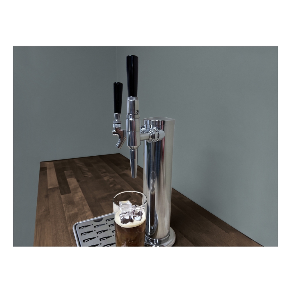 Zephyr PRKB24C01ASOD 24 inch Freestanding Outdoor Kegerator and Beverage Cooler with 6 cu. ft. Capacity, PreciseTemp™, Active Cooling Technology, Carbon Filter Air Filtration, in Stainless Steel