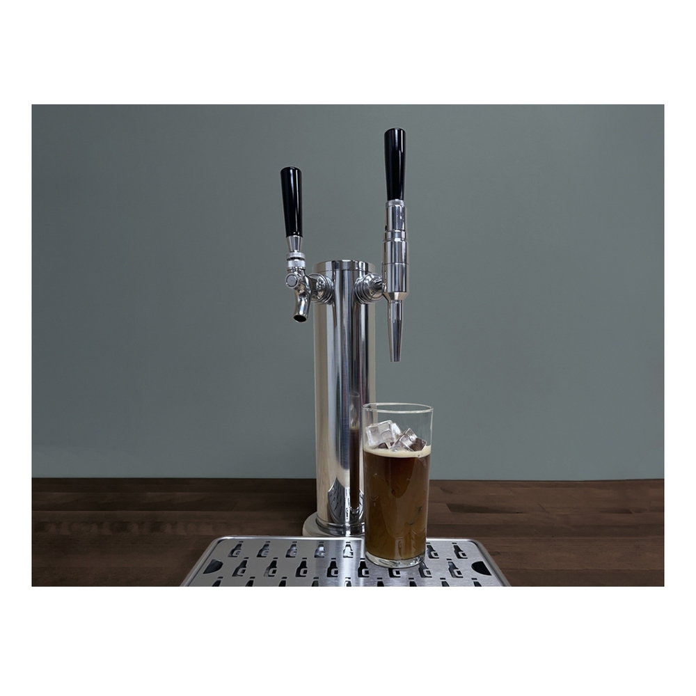 Zephyr PRKB24C01ASOD 24 inch Freestanding Outdoor Kegerator and Beverage Cooler with 6 cu. ft. Capacity, PreciseTemp™, Active Cooling Technology, Carbon Filter Air Filtration, in Stainless Steel