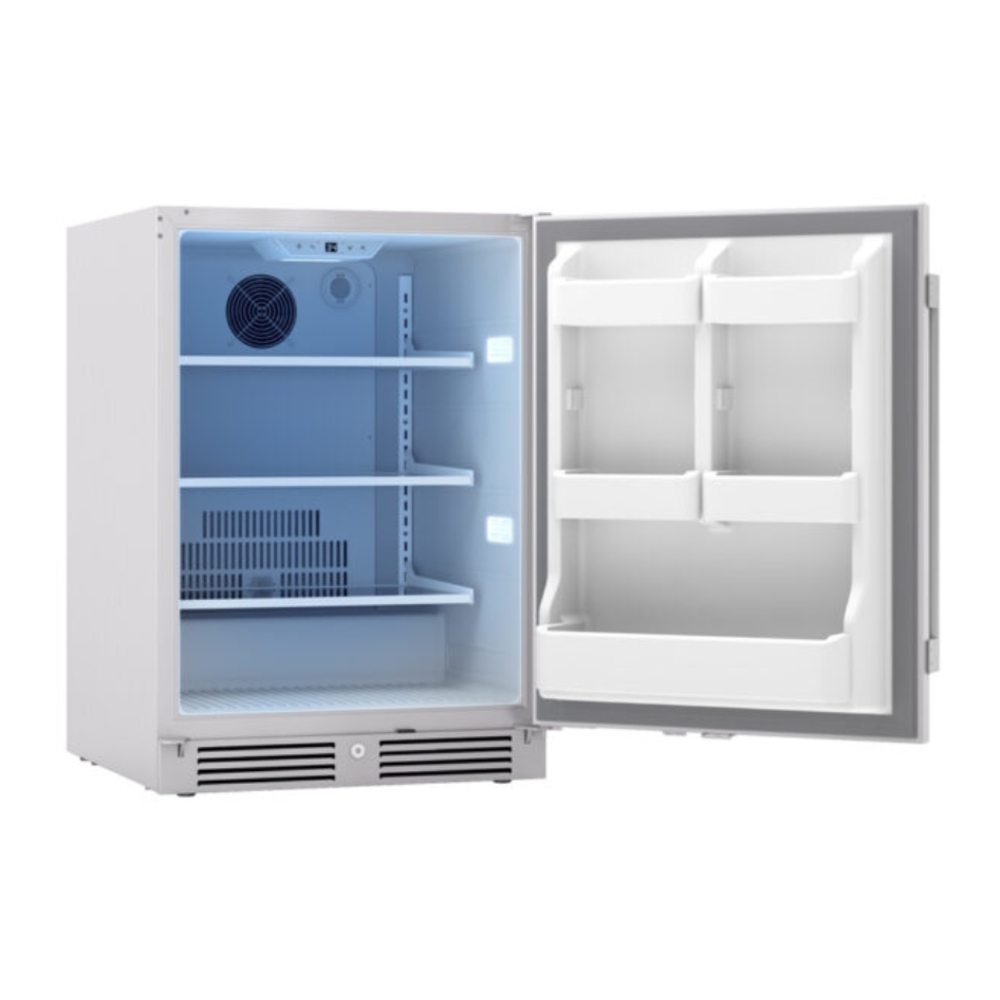 Zephyr PRR24C01ASOD 24 inch Freestanding Outdoor Refrigerator with 5.6 cu. ft. Capacity, PreciseTemp™, Active Cooling Technology, Carbon Filter Air Filtration, in Stainless Steel