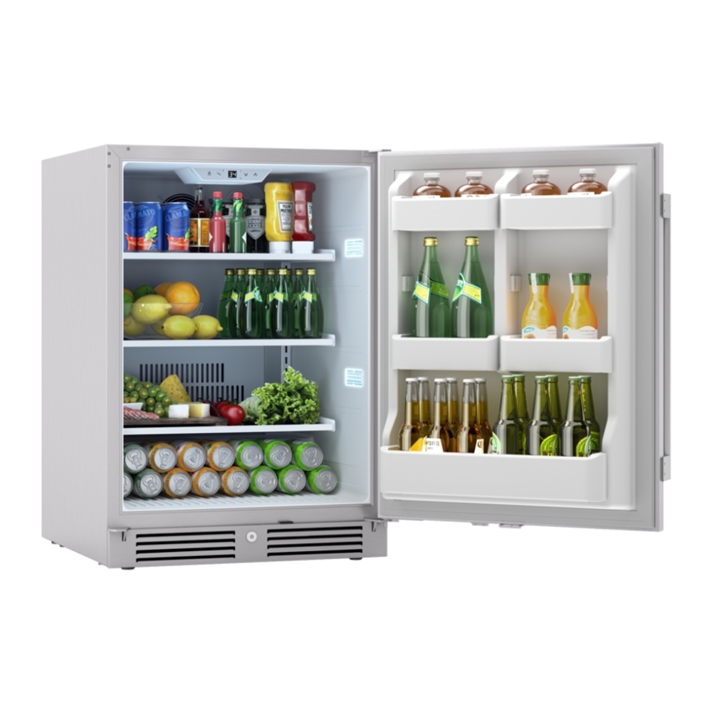 Zephyr PRR24C01ASOD 24 inch Freestanding Outdoor Refrigerator with 5.6 cu. ft. Capacity, PreciseTemp™, Active Cooling Technology, Carbon Filter Air Filtration, in Stainless Steel