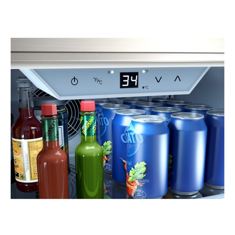 Zephyr PRR24C01ASOD 24 inch Freestanding Outdoor Refrigerator with 5.6 cu. ft. Capacity, PreciseTemp™, Active Cooling Technology, Carbon Filter Air Filtration, in Stainless Steel
