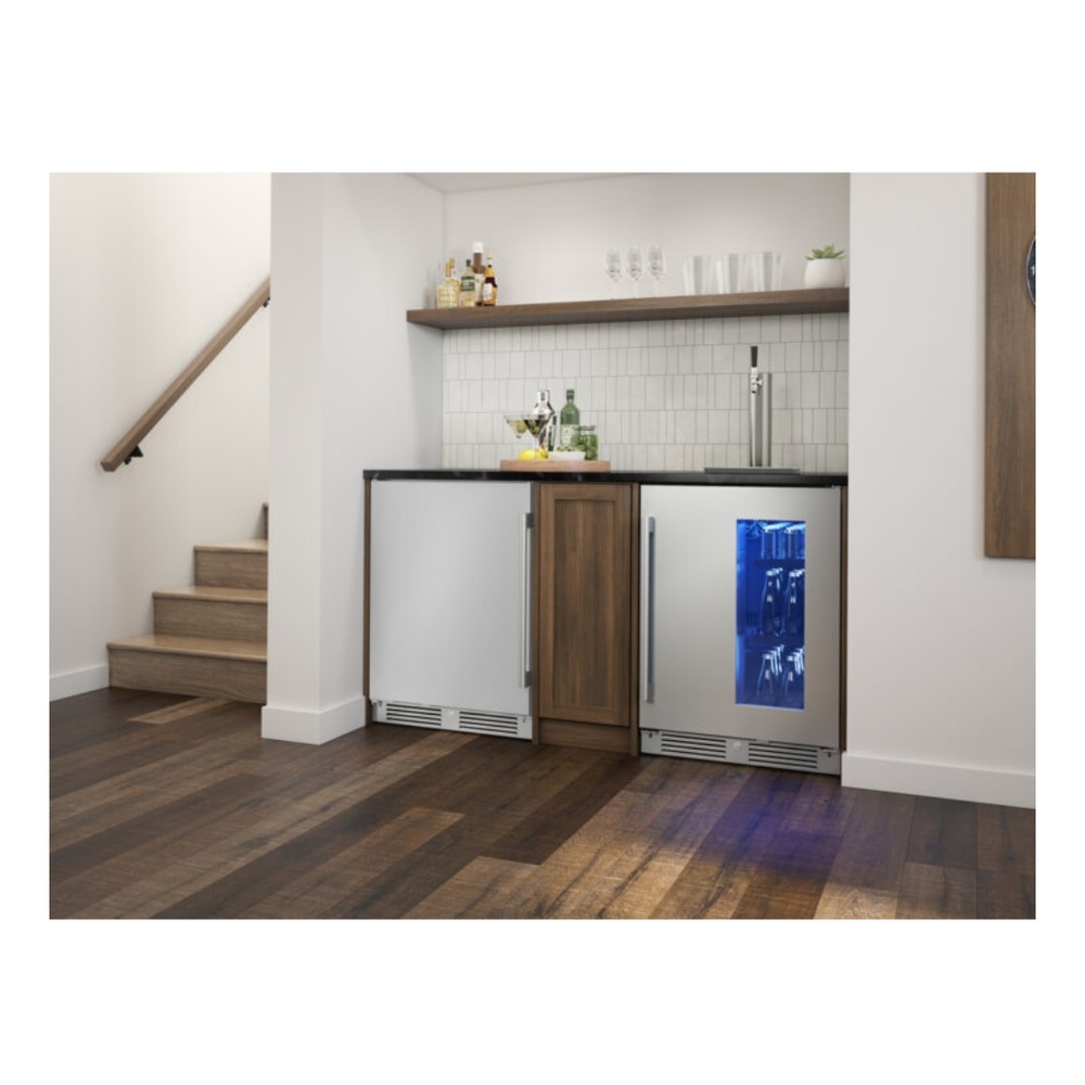 Zephyr PRR24C01ASOD 24 inch Freestanding Outdoor Refrigerator with 5.6 cu. ft. Capacity, PreciseTemp™, Active Cooling Technology, Carbon Filter Air Filtration, in Stainless Steel