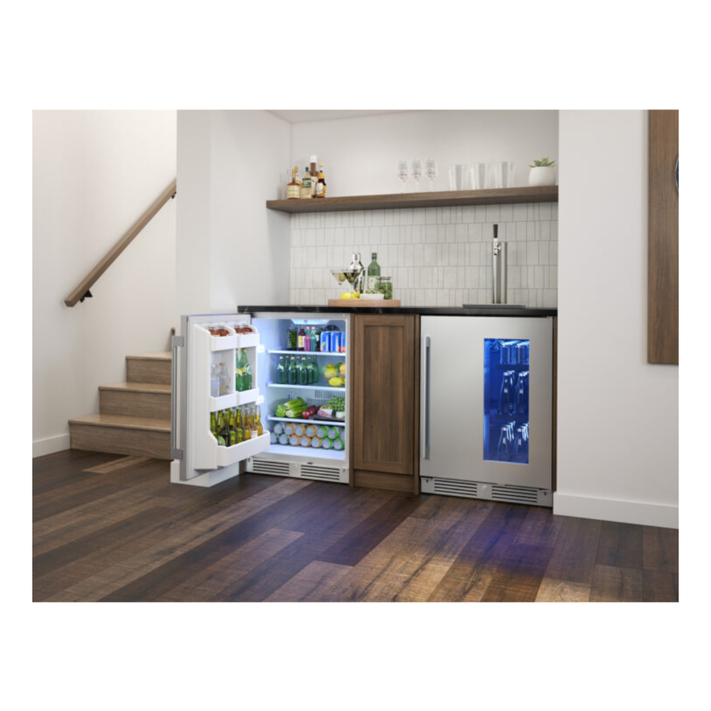Zephyr PRR24C01ASOD 24 inch Freestanding Outdoor Refrigerator with 5.6 cu. ft. Capacity, PreciseTemp™, Active Cooling Technology, Carbon Filter Air Filtration, in Stainless Steel