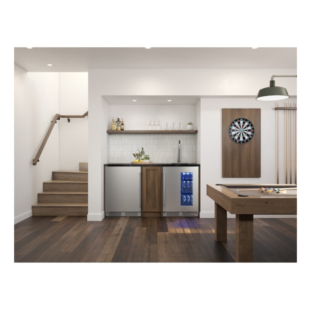 Zephyr PRR24C01ASOD 24 inch Freestanding Outdoor Refrigerator with 5.6 cu. ft. Capacity, PreciseTemp™, Active Cooling Technology, Carbon Filter Air Filtration, in Stainless Steel