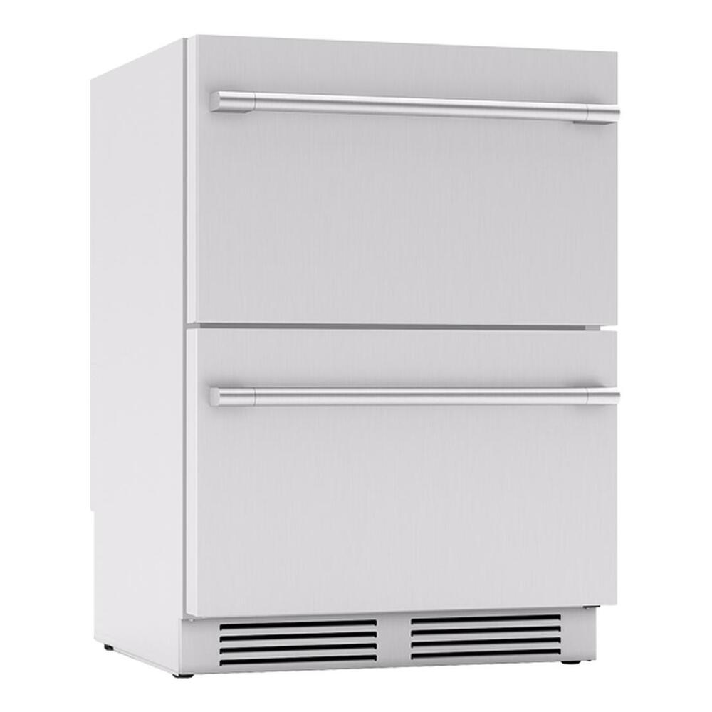 Zephyr PRRD24C2ASOD 24" Presrv™ UnderCounter Compact / Built-in Outdoor Dual Zone Refrigerator Drawers with 5.1 cu. ft. Capacity, PreciseTemp™, Active Cooling Technology, 3-Color Electronic Touch Controls, in Stainless Steel