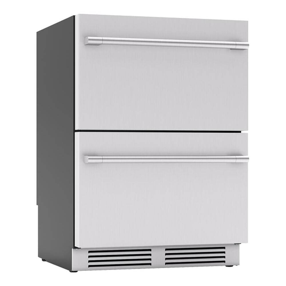 Zephyr PRRD24C2AS 24" Presrv™ UnderCounter Compact / Built-in Dual Zone Refrigerator Drawers with 5.1 cu. ft. Capacity, PreciseTemp™, Active Cooling Technology, 3-Color Electronic Touch Controls, in Stainless Steel