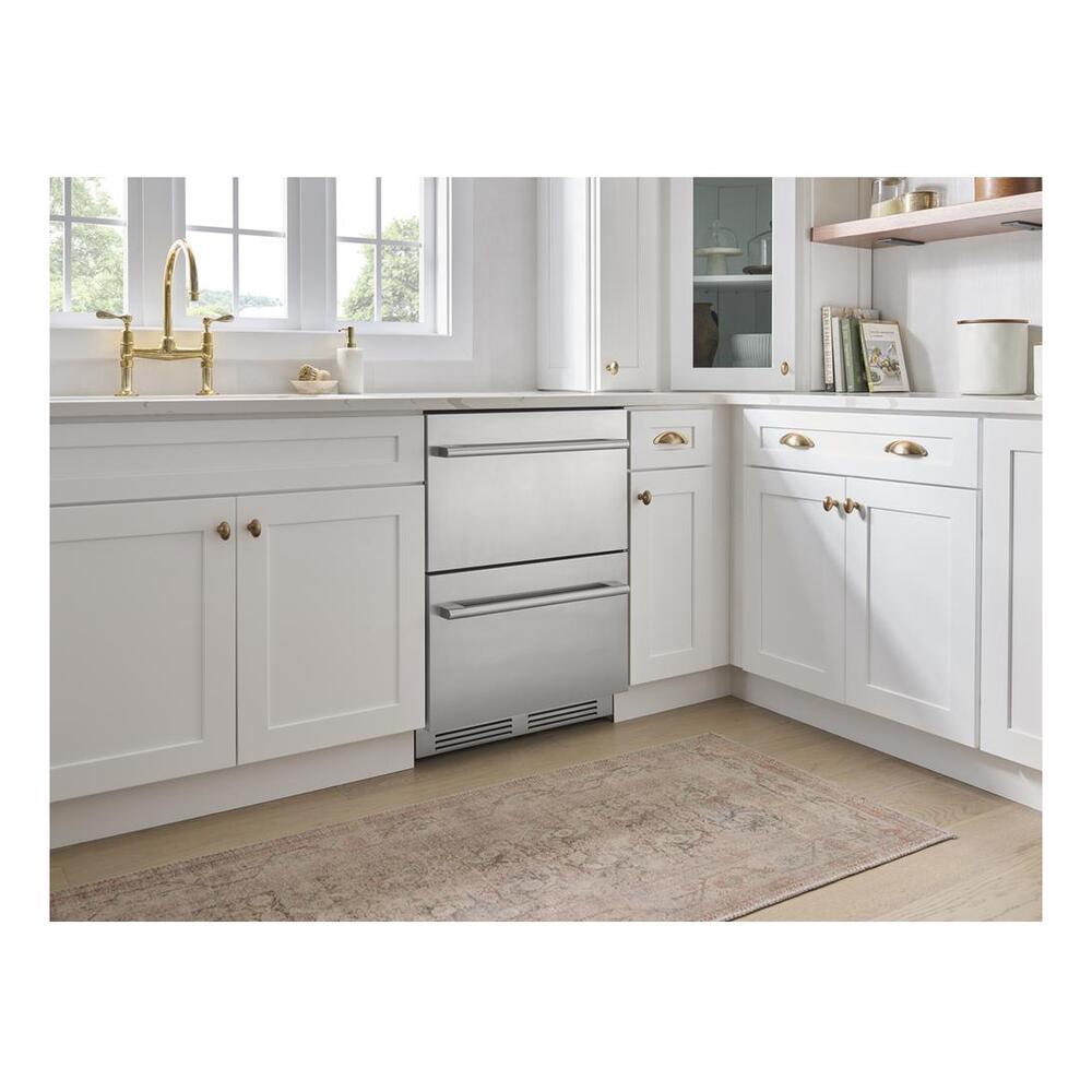 Zephyr PRRD24C2AS 24" Presrv™ UnderCounter Compact / Built-in Dual Zone Refrigerator Drawers with 5.1 cu. ft. Capacity, PreciseTemp™, Active Cooling Technology, 3-Color Electronic Touch Controls, in Stainless Steel