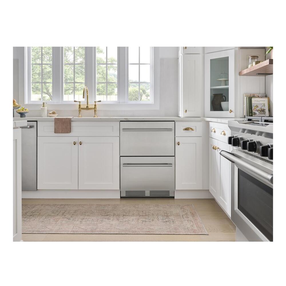 Zephyr PRRD24C2AS 24" Presrv™ UnderCounter Compact / Built-in Dual Zone Refrigerator Drawers with 5.1 cu. ft. Capacity, PreciseTemp™, Active Cooling Technology, 3-Color Electronic Touch Controls, in Stainless Steel