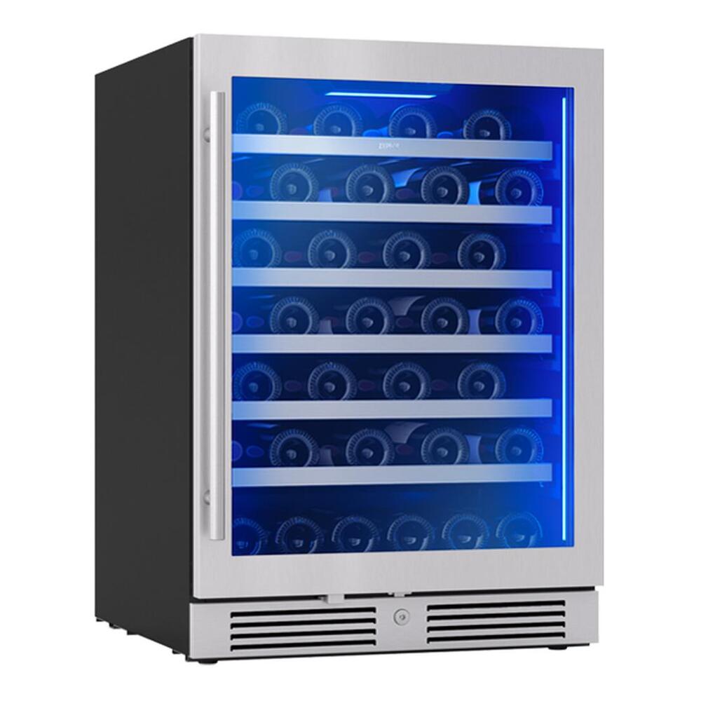 Zephyr PRW24C01CG 24" Presrv™ UnderCounter Compact / Built-in / Freestanding Single Zone Wine Cooler with 5.6 cu. ft. Capacity, PreciseTemp™, Active Cooling Technology, 3-Color Electronic Touch Controls, in Stainless Steel