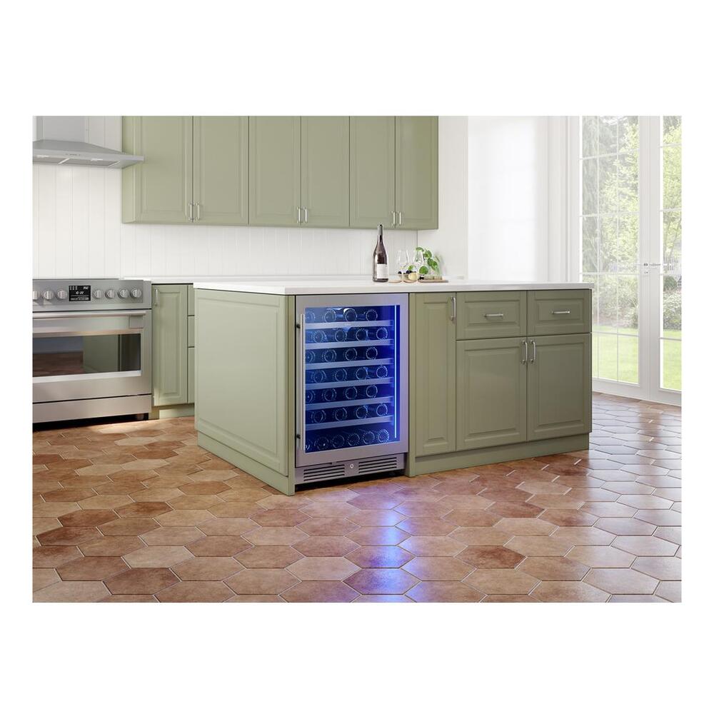 Zephyr PRW24C01CG 24" Presrv™ UnderCounter Compact / Built-in / Freestanding Single Zone Wine Cooler with 5.6 cu. ft. Capacity, PreciseTemp™, Active Cooling Technology, 3-Color Electronic Touch Controls, in Stainless Steel