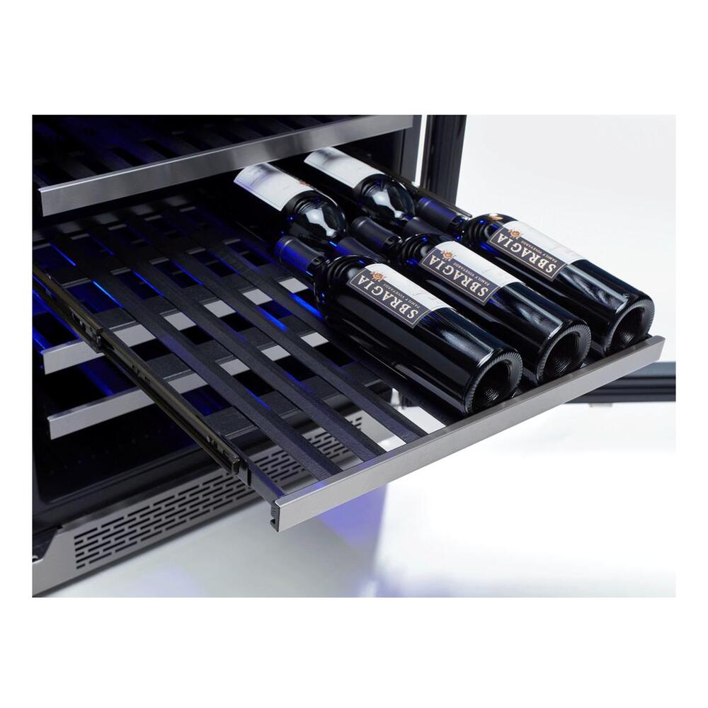 Zephyr PRW24C02AGADA 24" Presrv™ UnderCounter Compact / Built-in / Freestanding Single Zone Wine Cooler with 4.75 cu. ft. Capacity, PreciseTemp™, Active Cooling Technology, 3-Color Electronic Touch Controls, in Stainless Steel