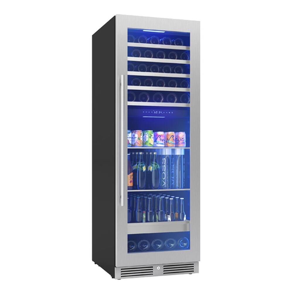 Zephyr PRWB24F02BG 24" Presrv™ UnderCounter Compact / Built-in / Freestanding Dual Zone Full-Size Wine Cooler and Beverage Center with 14.5 cu. ft. Capacity, PreciseTemp™, Active Cooling Technology, 3-Color Electronic Touch Controls, in Stainless Steel