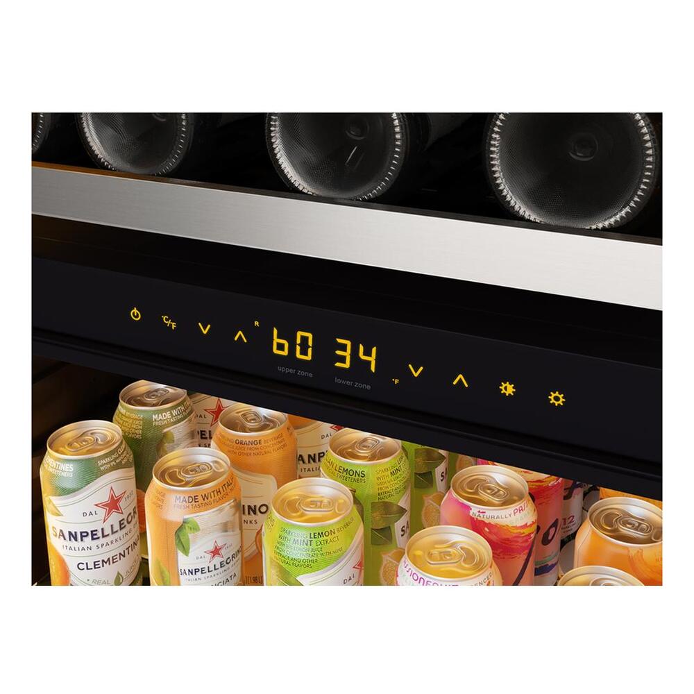 Zephyr PRWB24F02BG 24" Presrv™ UnderCounter Compact / Built-in / Freestanding Dual Zone Full-Size Wine Cooler and Beverage Center with 14.5 cu. ft. Capacity, PreciseTemp™, Active Cooling Technology, 3-Color Electronic Touch Controls, in Stainless Steel