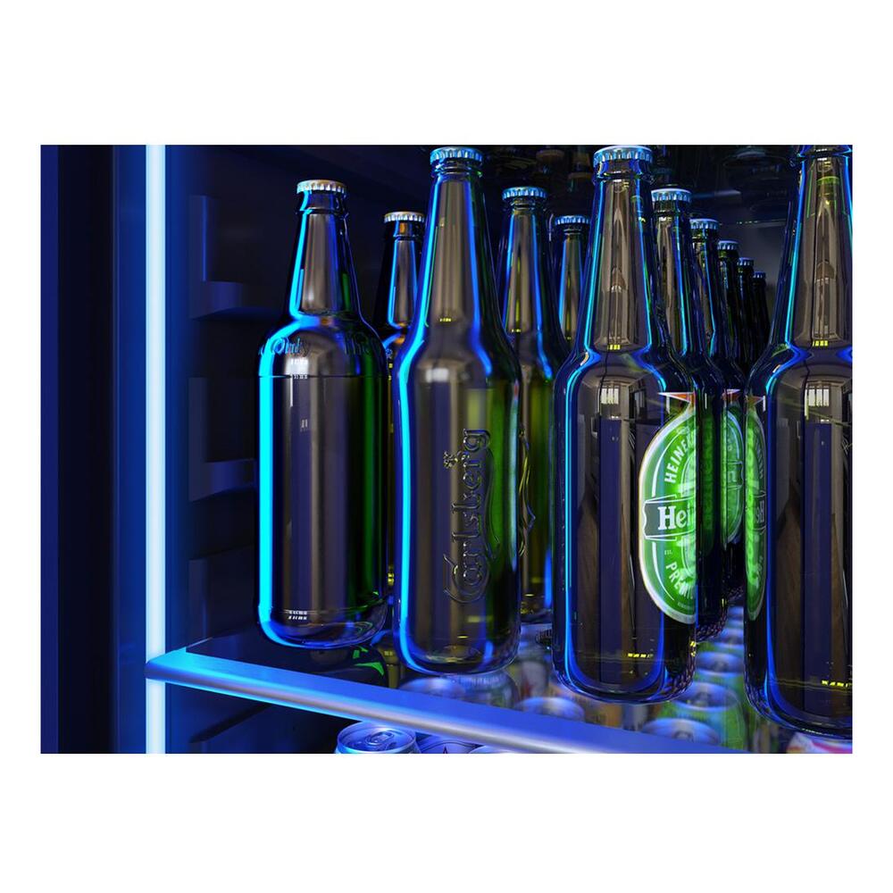 Zephyr PRWB24F02BG 24" Presrv™ UnderCounter Compact / Built-in / Freestanding Dual Zone Full-Size Wine Cooler and Beverage Center with 14.5 cu. ft. Capacity, PreciseTemp™, Active Cooling Technology, 3-Color Electronic Touch Controls, in Stainless Steel