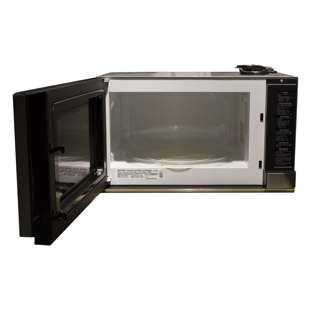 Sharp R121TY 24 inch Over the Counter Microwave with 1.5 cu. ft. Capacity, 1100-Watt, Turntable, 11 Sensor Cook Options, and 11 Cooking Power Levels