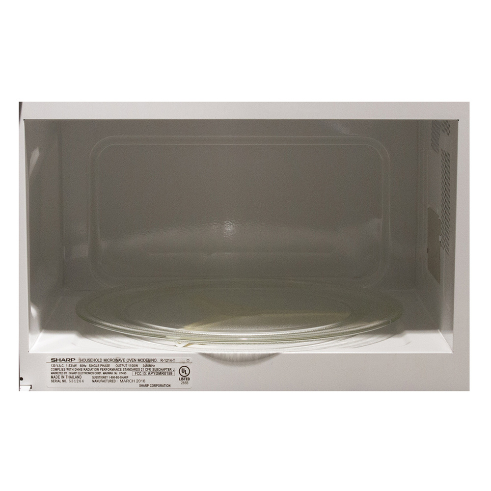 Sharp R121TY 24 inch Over the Counter Microwave with 1.5 cu. ft. Capacity, 1100-Watt, Turntable, 11 Sensor Cook Options, and 11 Cooking Power Levels