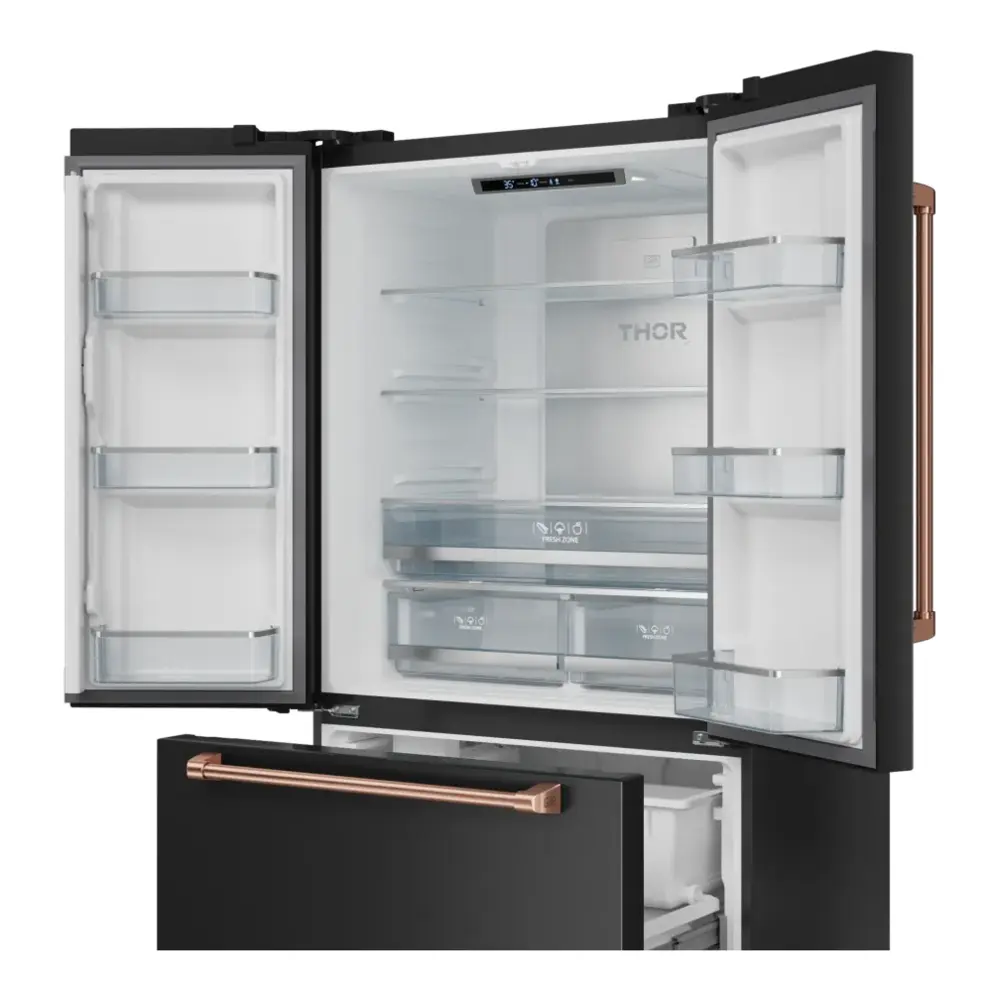 Thor Kitchen-RF3621CTD00RSG-right tilted view with doors open