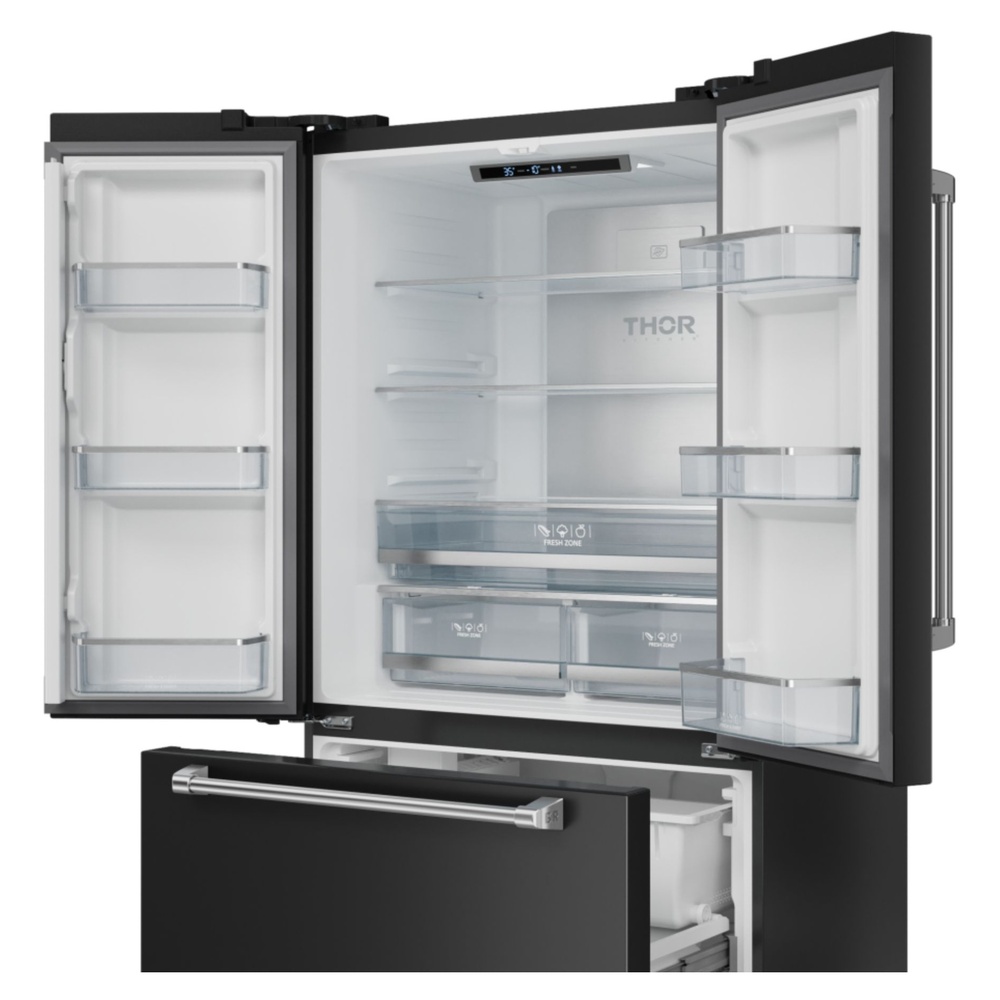 Thor Kitchen-RF3621CTD00SS-right tilted view with doors open