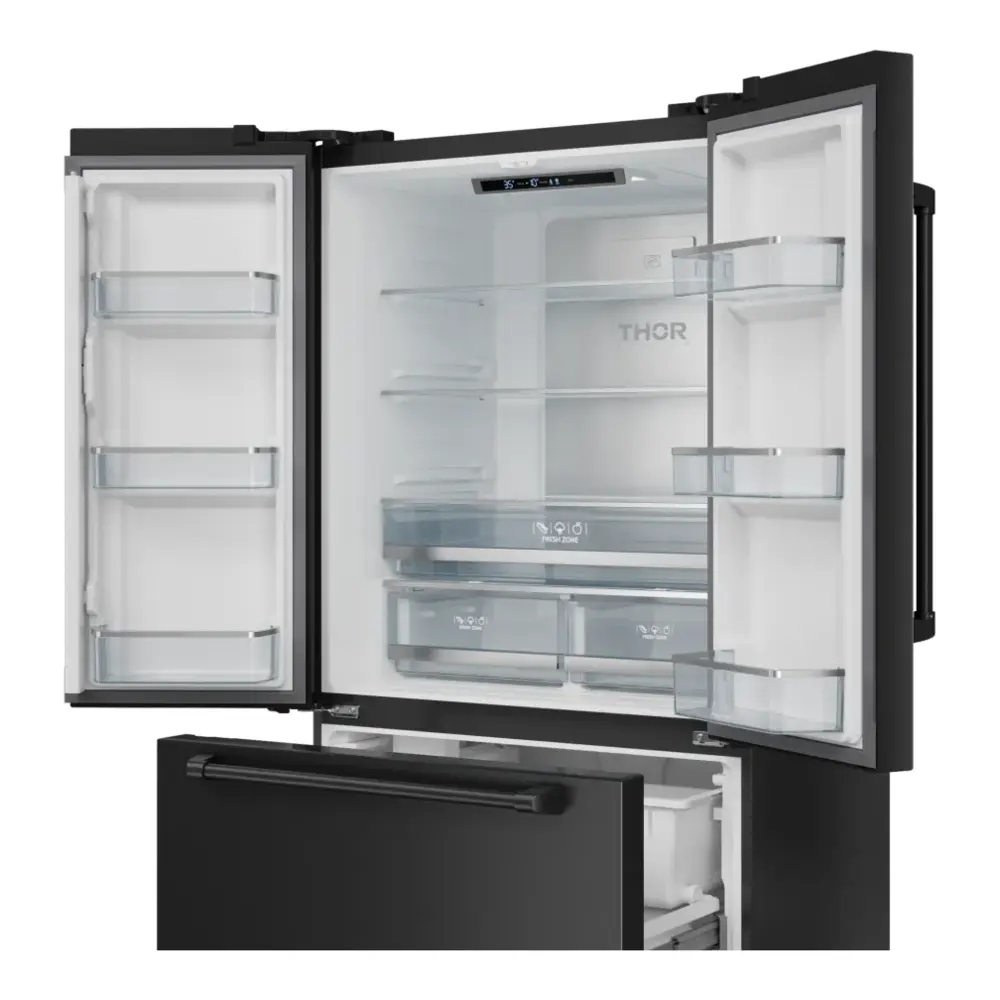 Thor Kitchen-RF3621CTD00-right tilted view with doors open