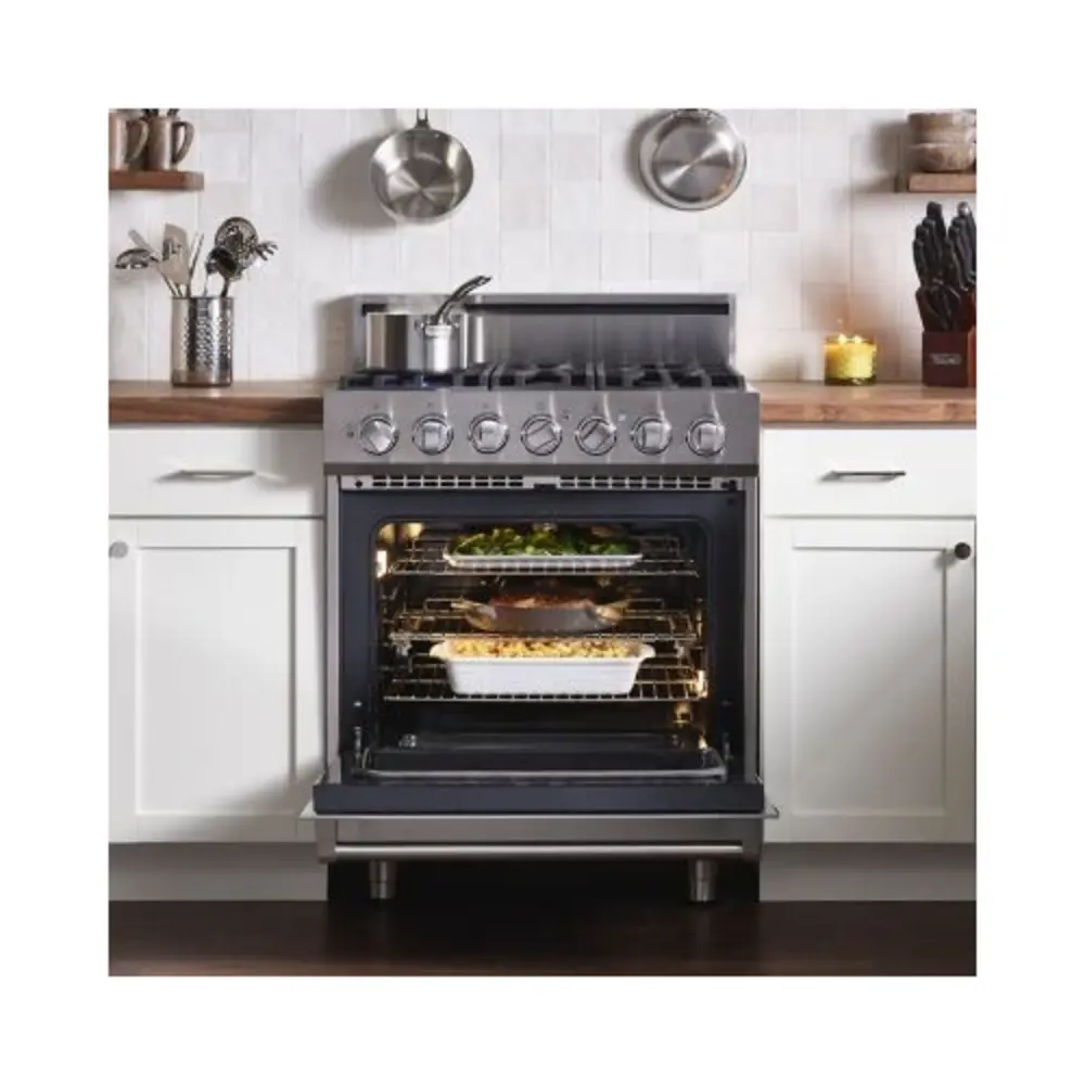 Viking RVDR33025B 3 Series 30 inch Dual Fuel Range with 5 Burners, 4.7 cu. ft. Oven Capacity and Self-Cleaning