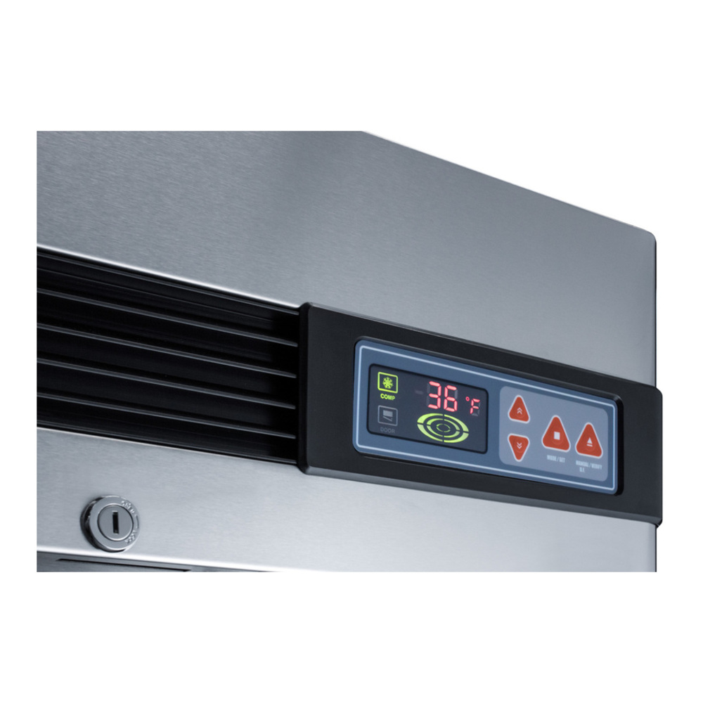 Summit SCRR492 56 inch Commercial Reach-In Refrigerator with 49 Cu. Ft. Capacity, Factory Installed Lock, Self-Closing Doors, Open Door Alarm, Temperature Alarm, in Stainless Steel