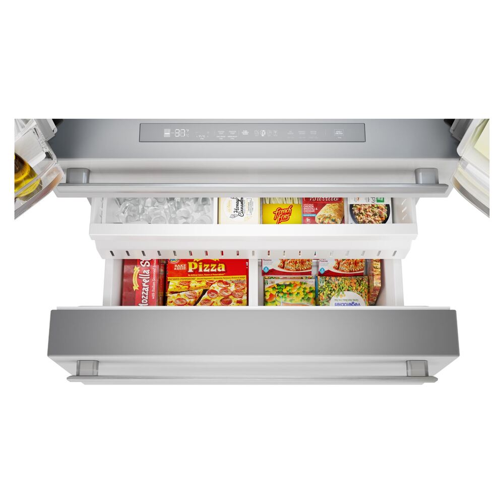 SHARP SJG2254FS 36 inch 4 Door Counter Depth French Door Refrigerator with 22 cu. ft. Total Capacity, Ice Maker, External Dispenser, Energy Star, ADA Compliant in Stainless Steel