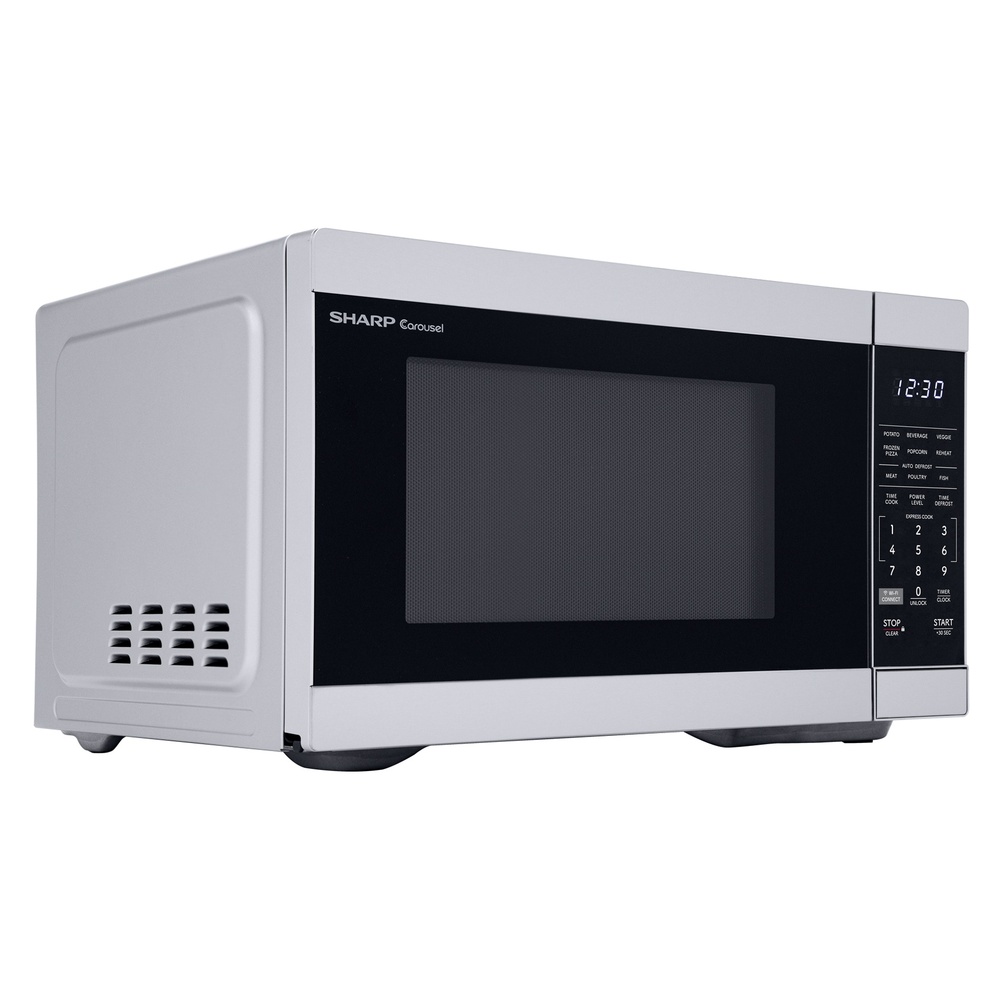 Sharp SMC1162KS 21 inch Countertop Microwave with 1.1 cu. ft. Capacity, Orville Redenbacher’s Certified, 1000 Watts Cooking Power, LED Interior Lighting and Carousel Turntable in Stainless Steel