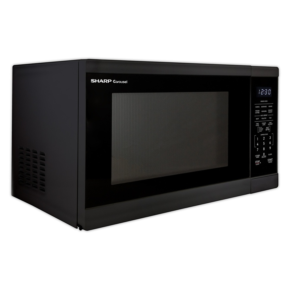 Sharp SMC1461K 21 inch Countertop Microwave with 1.4 cu. ft. Capacity, 1100 Watts Cooking Power, Sensor Cooking and Carousel Turntable