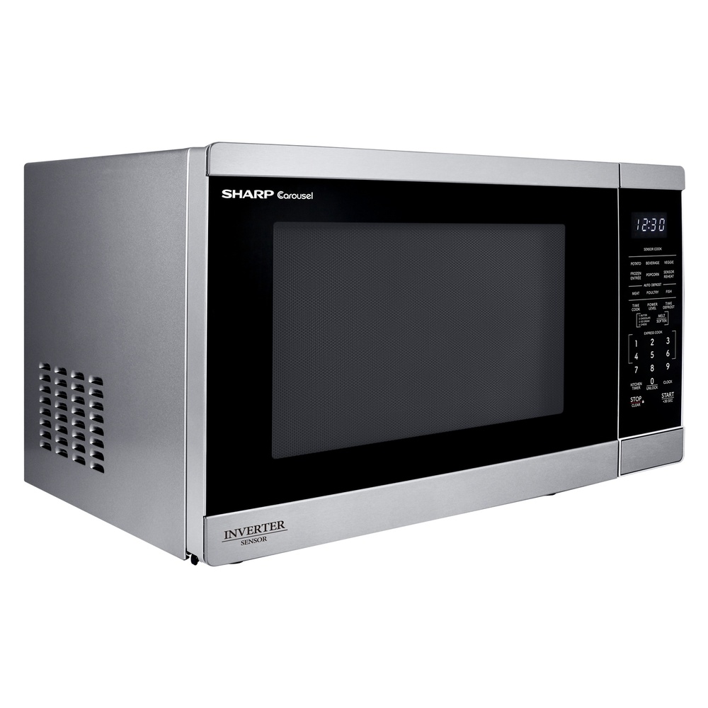 Sharp SMC1464KS 21 inch Countertop Microwave with 1.4 cu. ft. Capacity, Orville Redenbacher’s Certified, 1100 Watts Cooking Power, LED Interior Lighting and Carousel Turntable in Stainless Steel