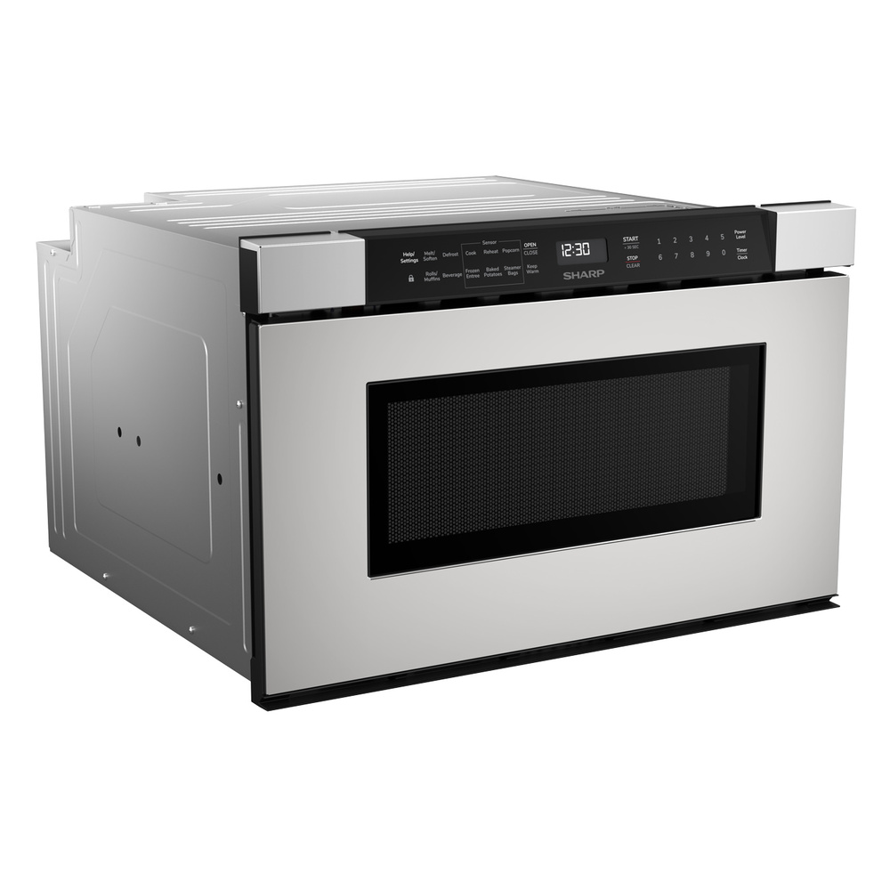 Sharp SMD2440JS 24 inch Microwave Drawer with 1.2 cu. ft. Capacity, 950 Watts Cooking Power, Sensor Cook and Easy Touch Automatic Drawer, in Stainless Steel