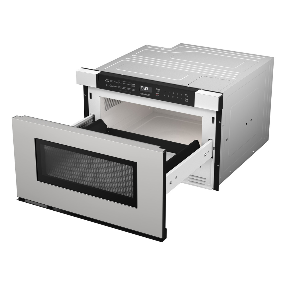 Sharp SMD2440JS 24 inch Microwave Drawer with 1.2 cu. ft. Capacity, 950 Watts Cooking Power, Sensor Cook and Easy Touch Automatic Drawer, in Stainless Steel