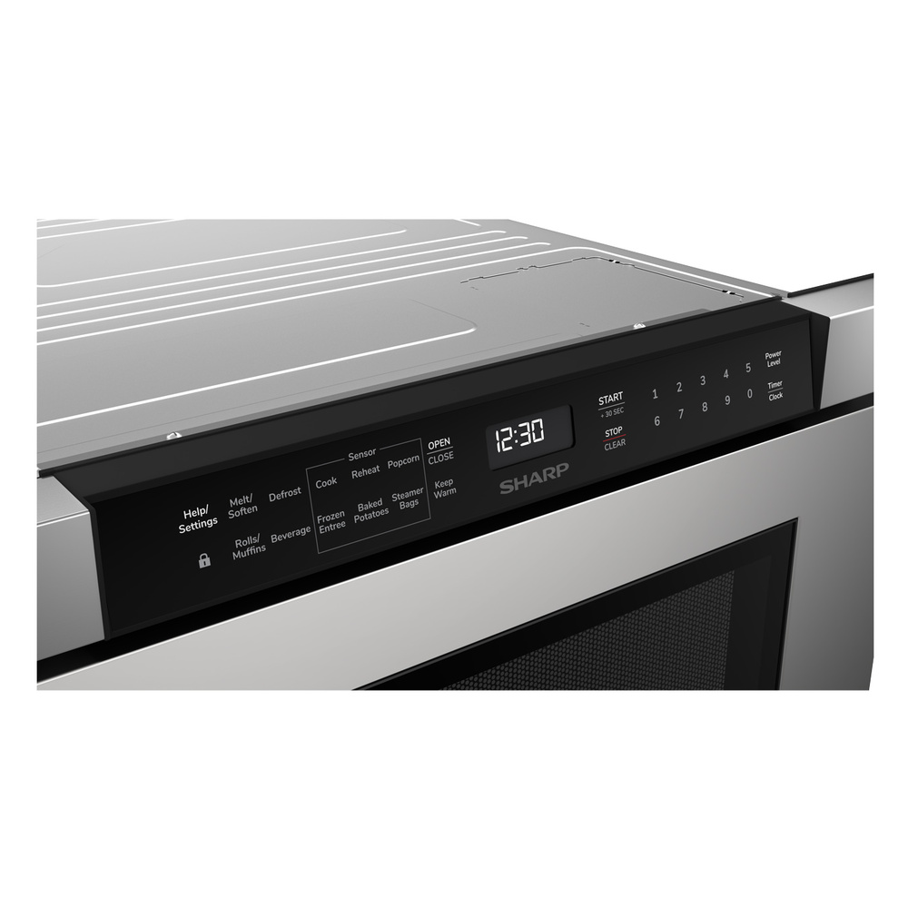 Sharp SMD2440JS 24 inch Microwave Drawer with 1.2 cu. ft. Capacity, 950 Watts Cooking Power, Sensor Cook and Easy Touch Automatic Drawer, in Stainless Steel