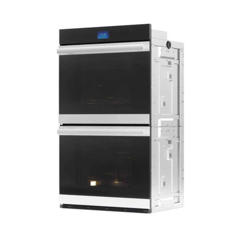 Sharp SWB3062GS 30 inch Double Electric Wall Oven with 10 cu. ft. True European Convection Ovens, Self Clean, 8-Pass Upper Element, Touch Glass Controls and Glide Rack in Stainless Steel