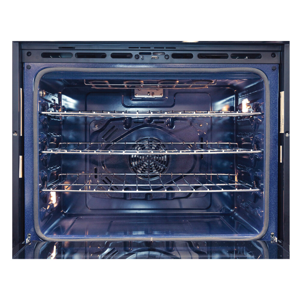 Sharp SWB3062GS 30 inch Double Electric Wall Oven with 10 cu. ft. True European Convection Ovens, Self Clean, 8-Pass Upper Element, Touch Glass Controls and Glide Rack in Stainless Steel