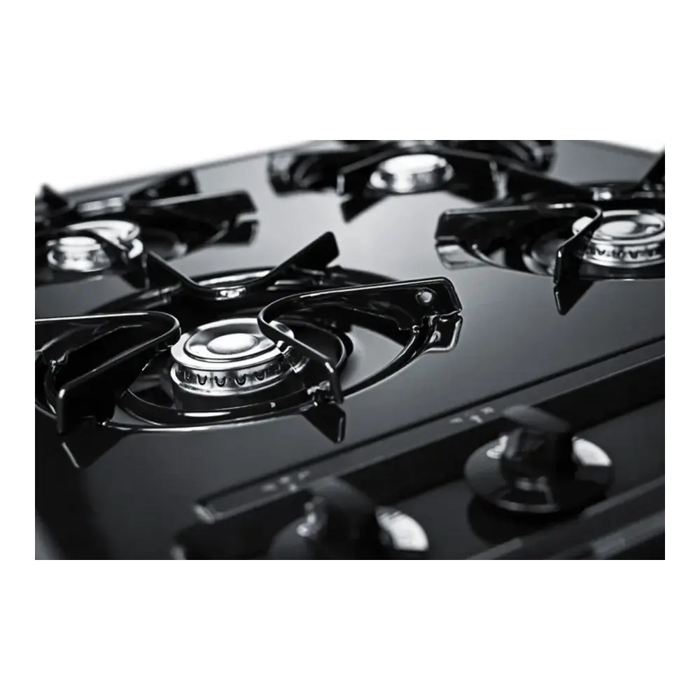 Summit NL03P 24 inch Gas Cooktop with 4 Open Burners, Battery Start Ignition