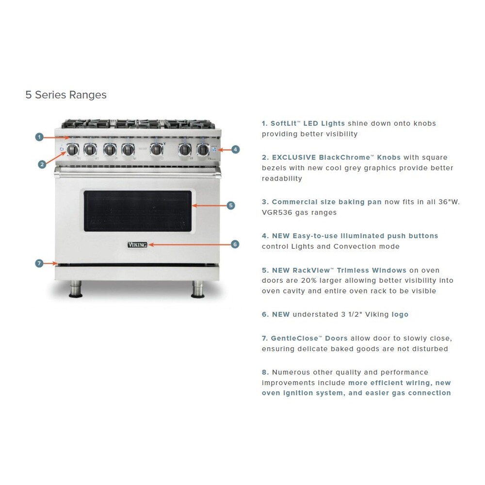 Viking VDR5304B 5 Series 30 inch Dual Fuel Range with 4 Sealed Burners and Self Clean