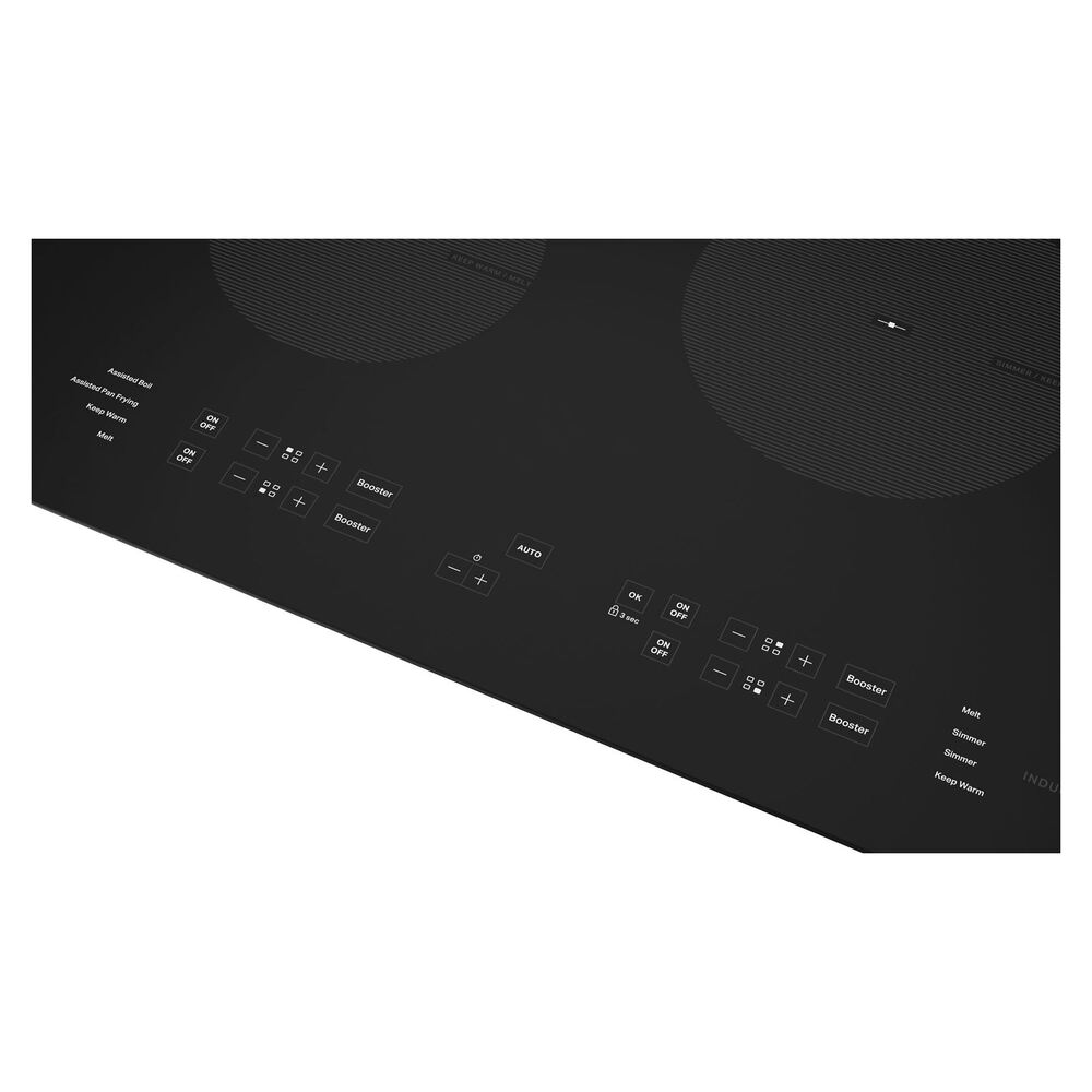 Whirlpool WCI55US4JB 26 inch Induction Cooktop with 4 Induction Elements, 3000 Watts Heating Power, Control Lock Mode, Pan Detection in Black