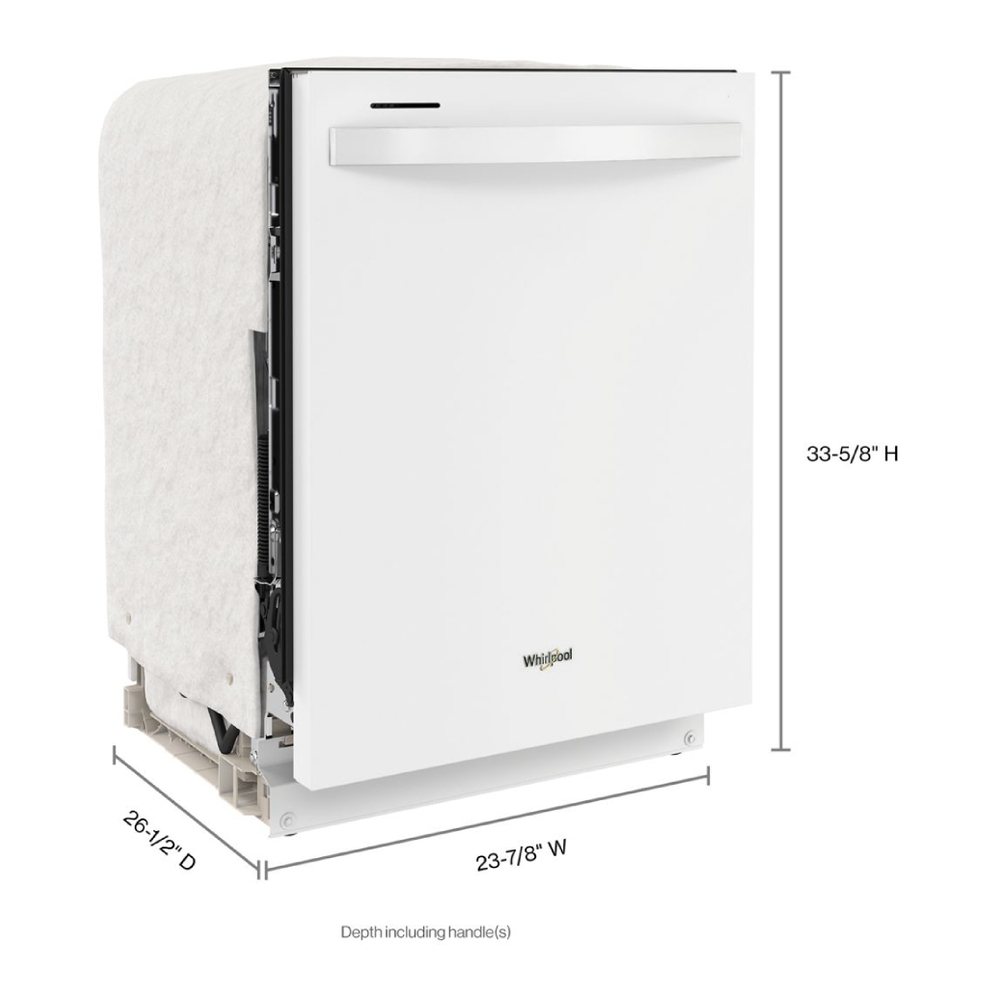 Whirlpool WDT750SAK 24" Built-In Dishwasher with 3rd Rack, Adjustable 2nd rack, Leak Detection System, Cycle Status Indicator