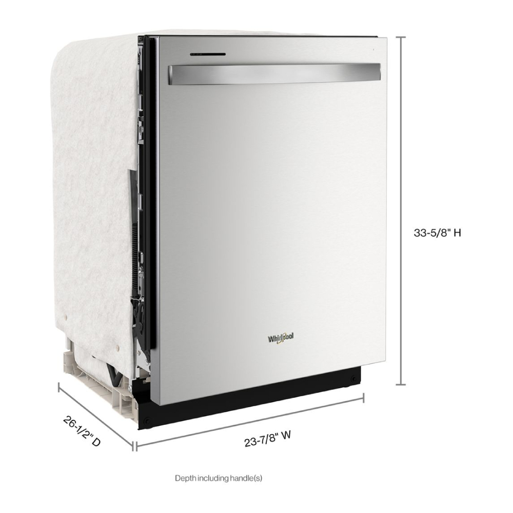 Whirlpool WDT750SAK 24" Built-In Dishwasher with 3rd Rack, Adjustable 2nd rack, Leak Detection System, Cycle Status Indicator