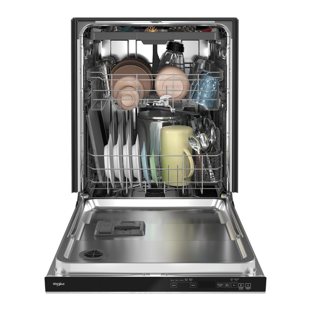 Whirlpool WDTA50SAK 24" Built-In Dishwasher with 3rd Rack, Adjustable 2nd rack, Leak Detection System, Cycle Status Indicator