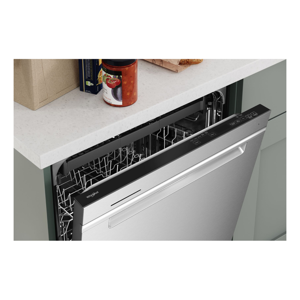 Whirlpool WDTA50SAK 24" Built-In Dishwasher with 3rd Rack, Adjustable 2nd rack, Leak Detection System, Cycle Status Indicator