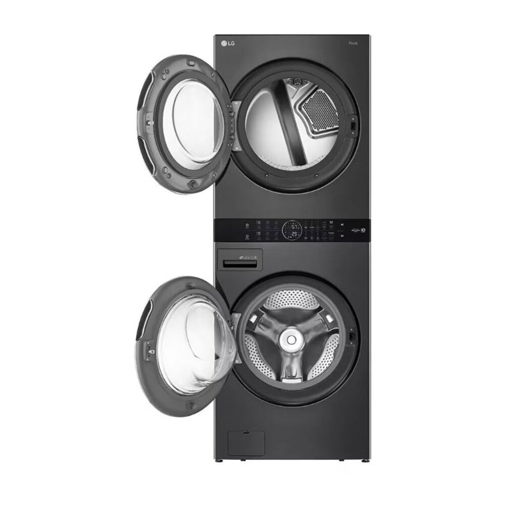 LG WKEX200H 27 inch WashTower with 4.5 cu. ft. Washer, 7.4 cu. ft. Dryer, TurboWash 360, Allergiene Wash Cycle, TurboSteam, ThinQ Technology and Center Control