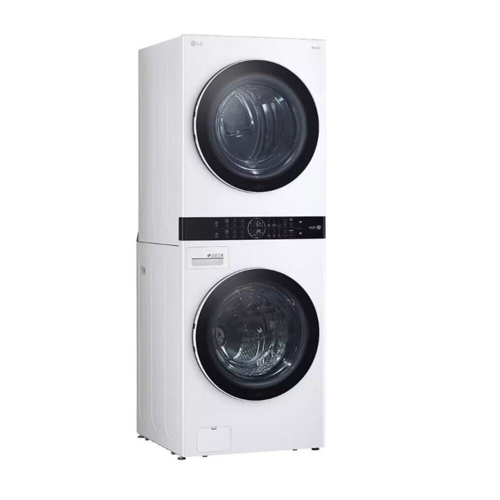LG WKEX200H 27 inch WashTower with 4.5 cu. ft. Washer, 7.4 cu. ft. Dryer, TurboWash 360, Allergiene Wash Cycle, TurboSteam, ThinQ Technology and Center Control