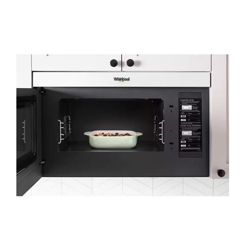 Whirlpool WMMF7330R 30 inch Over-the-Range Microwave with 400 CFM, 1.1 cu. ft. Capacity, 900 Cooking Watts, Tap-to-Open Door, Roast Mode, Air Fry Mode