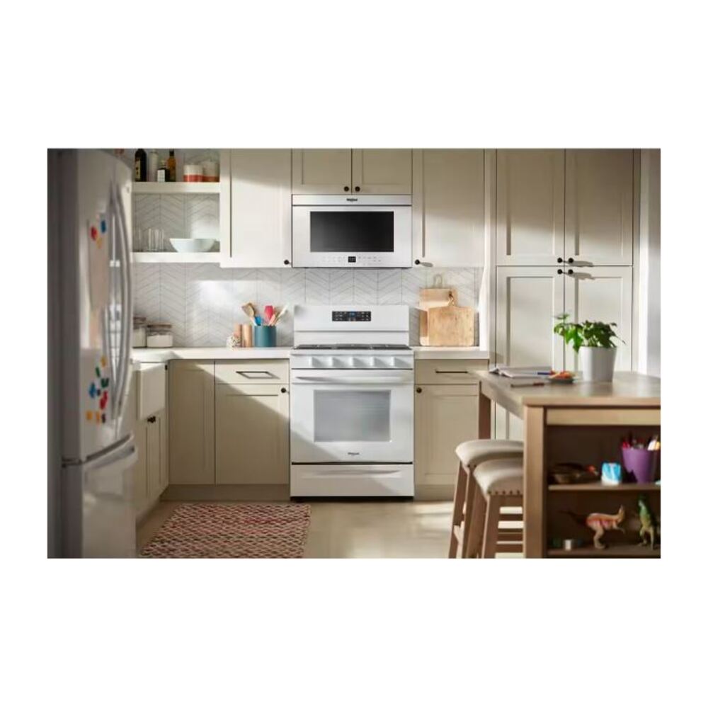 Whirlpool WMMF7330R 30 inch Over-the-Range Microwave with 400 CFM, 1.1 cu. ft. Capacity, 900 Cooking Watts, Tap-to-Open Door, Roast Mode, Air Fry Mode
