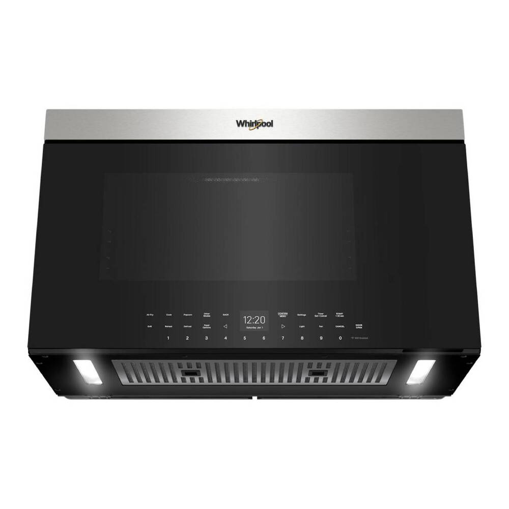 Whirlpool WMMF7330R 30" Over-the-Range Microwave with with 400 CFM, 1.1 cu. ft. Capacity, 900 Cooking Watts, Tap-to-Open Door, Roast Mode, Air Fry Mode