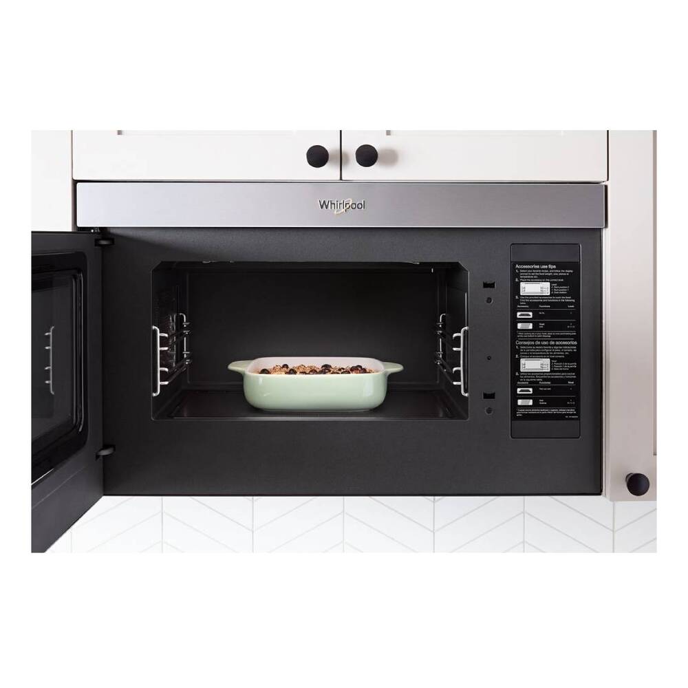 Whirlpool WMMF7330R 30" Over-the-Range Microwave with with 400 CFM, 1.1 cu. ft. Capacity, 900 Cooking Watts, Tap-to-Open Door, Roast Mode, Air Fry Mode