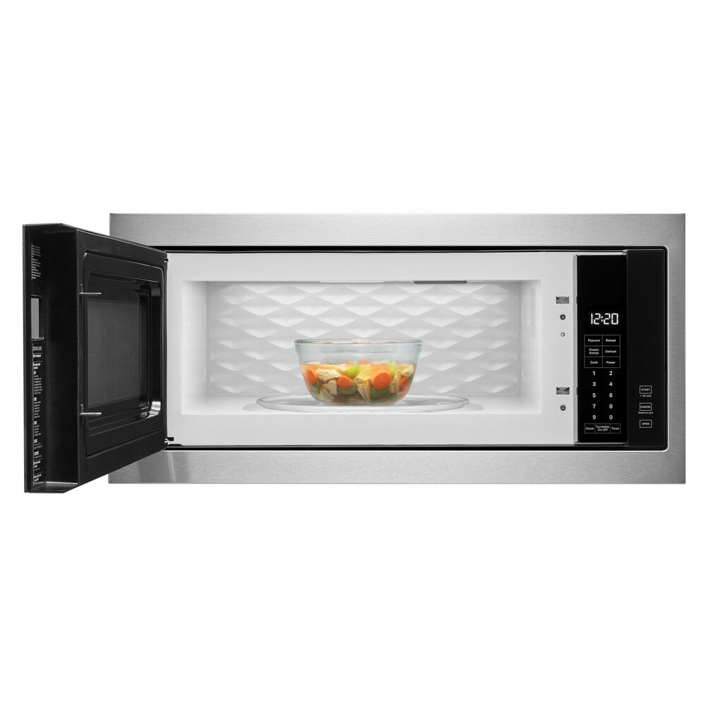 Whirlpool WMT50011KS 30 inch 1.1 cu. ft. Built-In Microwave with Slim Trim Kit in Stainless Steel