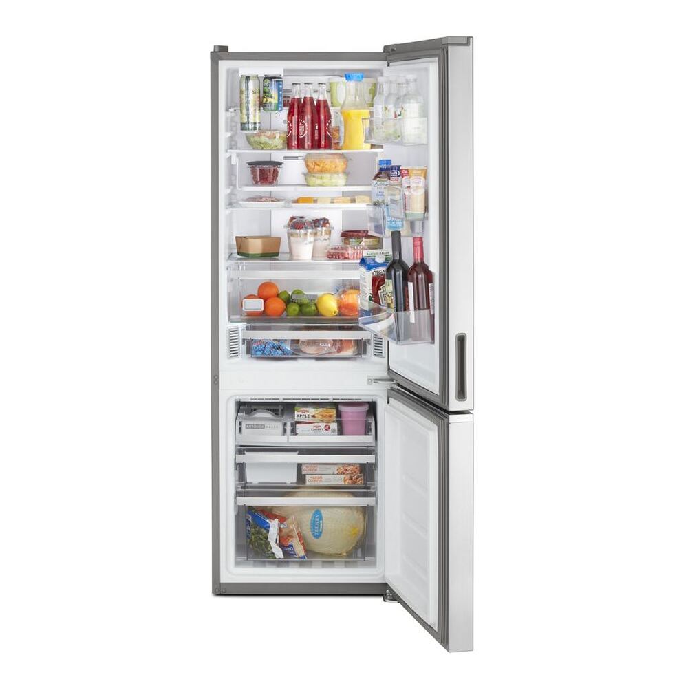 Whirlpool WRB543CMJ 24 inch Bottom Freezer Refrigerator with 12.7 cu. ft. Capacity, Adjustable Hide-Away Shelf